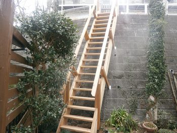 木製階段完成！