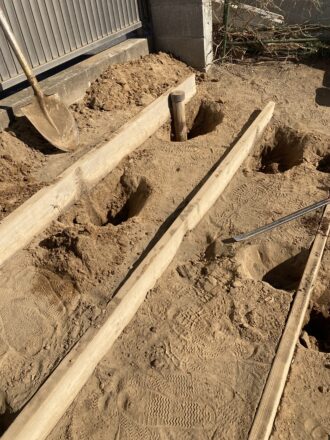 園庭（施工中）