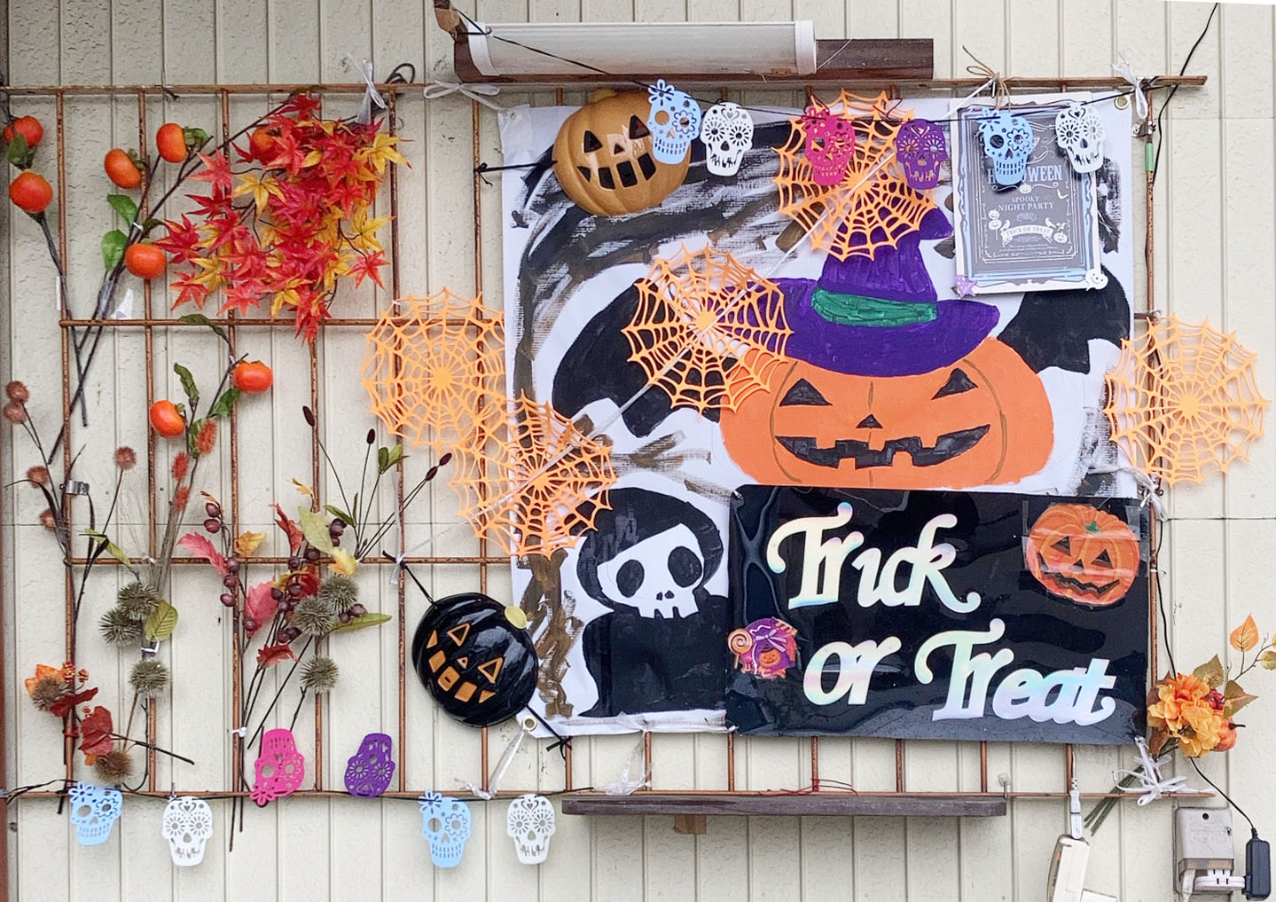 ハロウィンの飾りつけ